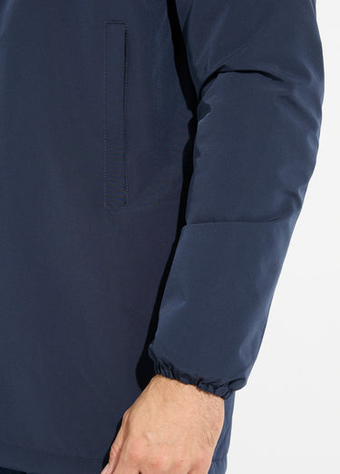Parka longue fourrée avec capuche Marine