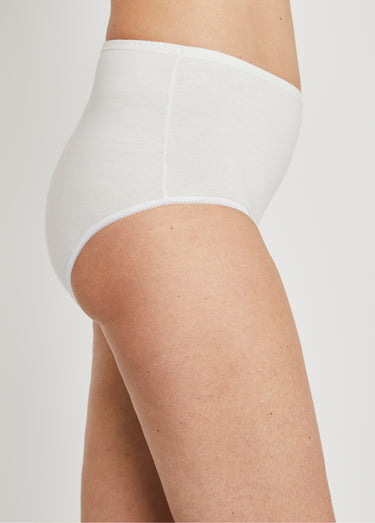 Culotte taille haute coton - lot de 6 Blanc Lot6