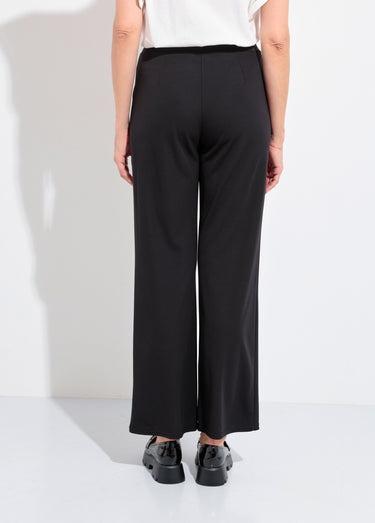 Pantalon fluide extensible à ceinturer Noir