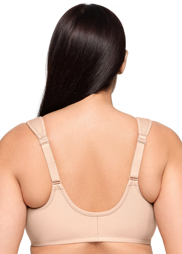 Soutien-gorge WonderWire en Coton à Armatures et Fermeture Frontale, Spécial Grandes Tailles n°1241 Chair