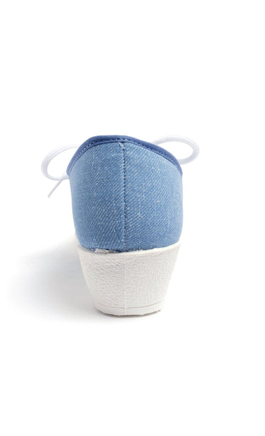 Derbies lacées toile compensées Chambray
