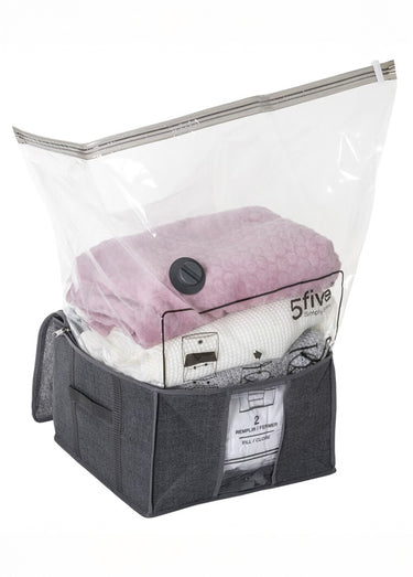 Petite housse de rangement sous vide Gris