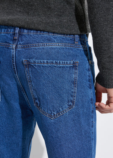 Jean 5 poches homme, coupe tendance Bleu
