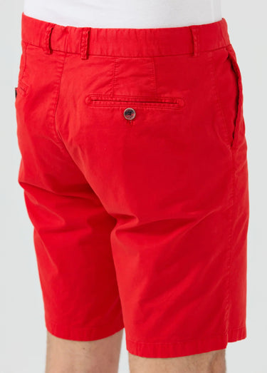 Bermuda chino en toile poches italiennes Rouge