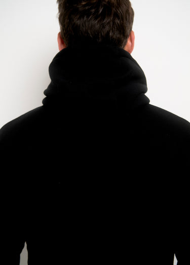 Sweat à capuche drapeaux poche kangourou Noir