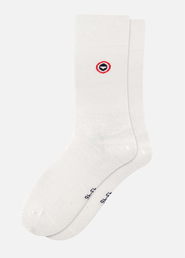 Chaussettes mi-mollet en coton résistant Blanc