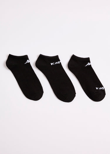 Socquettes basses avec logo Noir