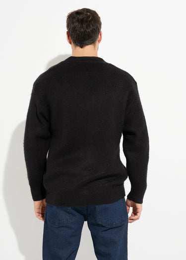 Gilet chaud en maille avec de la laine Noir