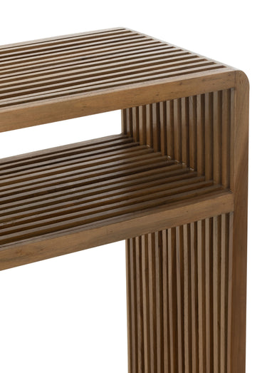 Consoles en teck recyclé, design ajouré Naturel
