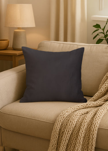 Housse de coussin unie entretien facile Anthracite