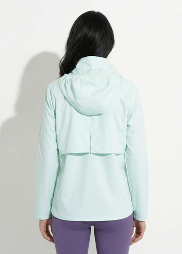 Veste coupe-vent zippée à capuche Vert