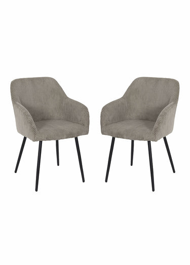 Fauteuils compacts en velours cotelé, 2T Taupe
