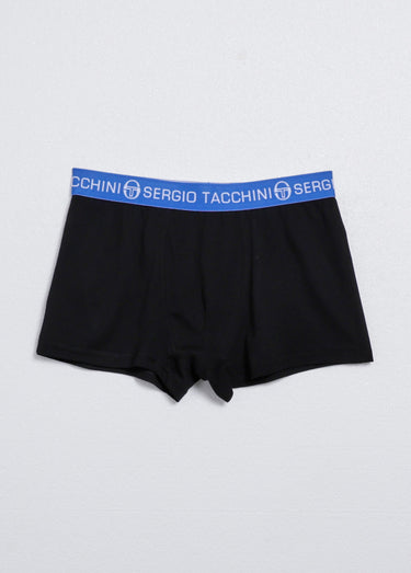 Boxer uni ceinture élastiquée flashy Noir/Bleu