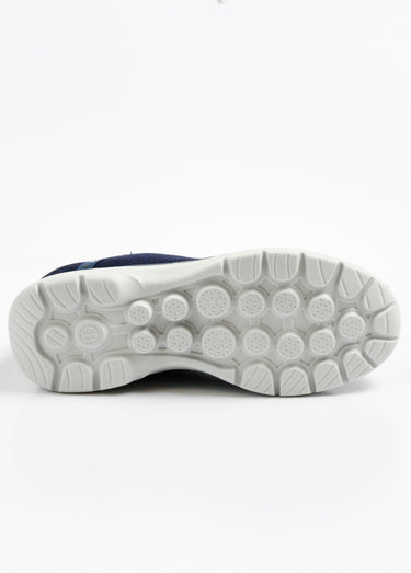 Baskets confort en mesh avec lacets Marine