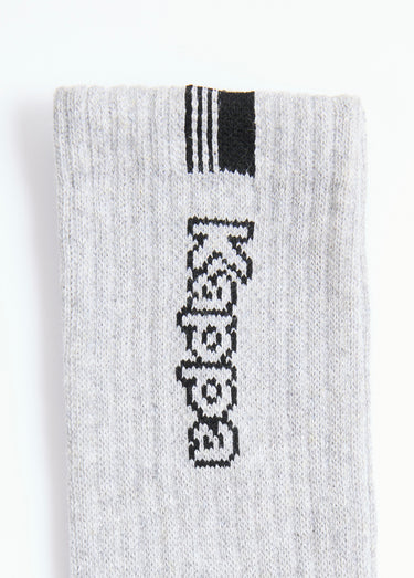 Chaussettes de sport côtelées assorties Blanc/Gris/Noir