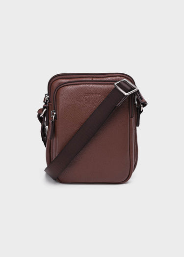 Sacoche en cuir élégante multipoches Chocolat