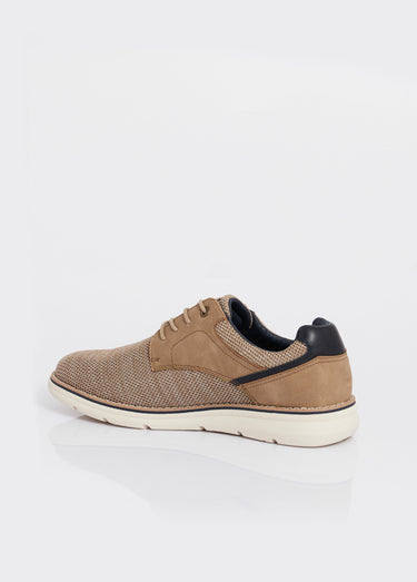 Derbies multimatières à lacets Beige