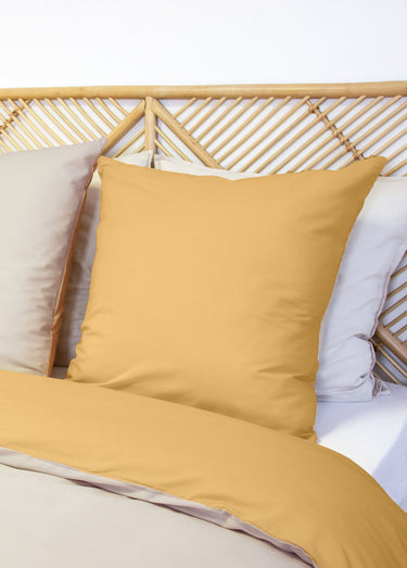 Parure housse de couette bicolore, coton Dore