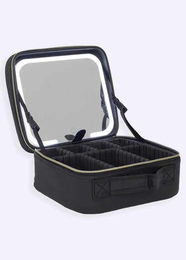 Vanity modulable lumineux avec miroir Noir