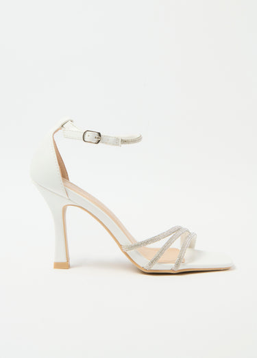 Sandales chic bout carré Blanc