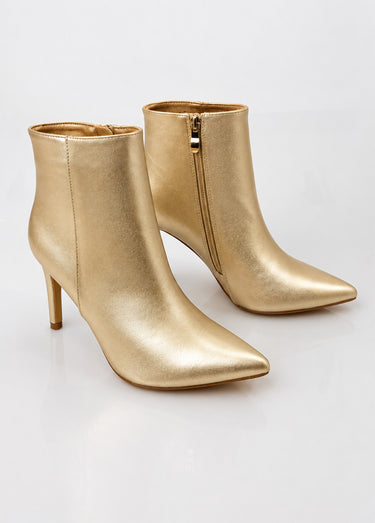 Boots métallisées talon aiguille Dore