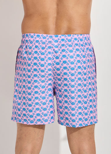 Short de bain imprimé fantaisie crabe Imp Rose