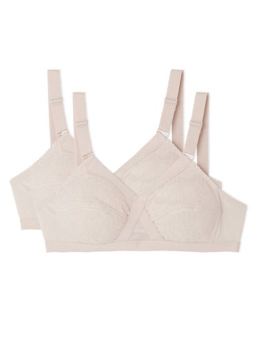 Soutien-gorge sans armatures croisé - lot de 2 Chair Lot2