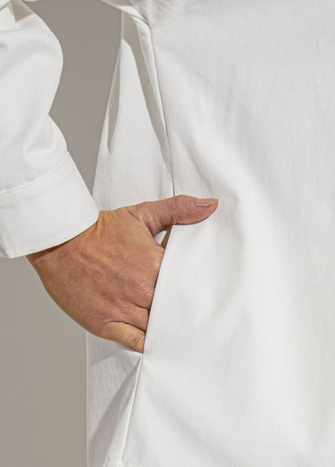 Veste surchemise en coton broderie anglaise Blanc