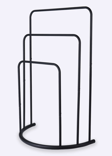 Porte serviettes en métal 3 niveaux Noir