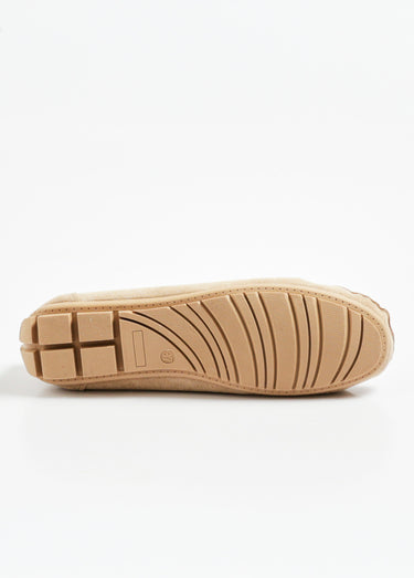 Mocassins chic aspect daim avec noeud Beige
