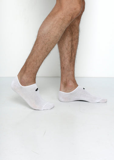 Socquettes discrètes bande anti glisse Blanc