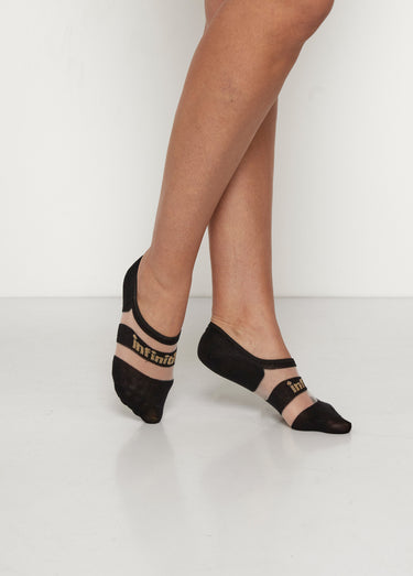 Socquettes invisibles, assorti foncé Noir