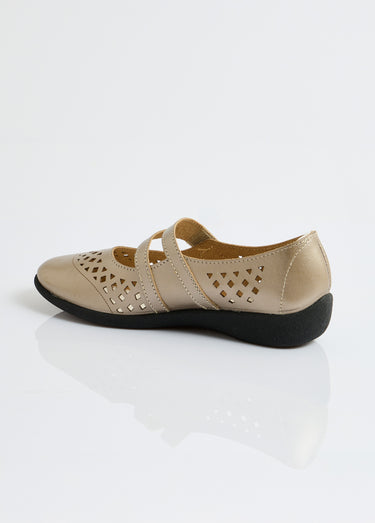 Ballerines babies cuir largeur confort Bronze Irise