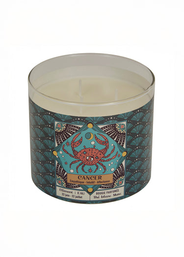 Bougie parfumée thème Signe du zodiaque Cancer