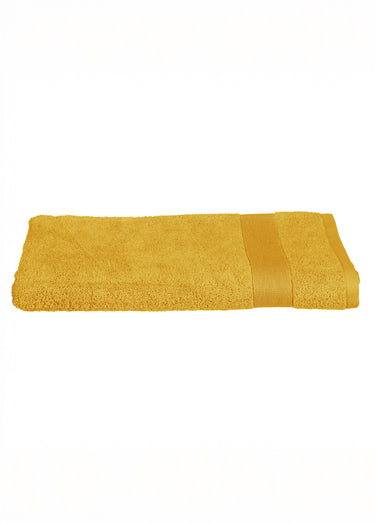 Drap de bain épais pur coton 100x150cm Ocre
