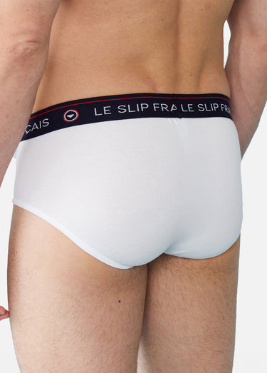 Slip en coton avec ceinture élastiquée Blanc
