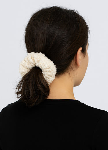 Chouchou pour les cheveux en bouclette Blanc