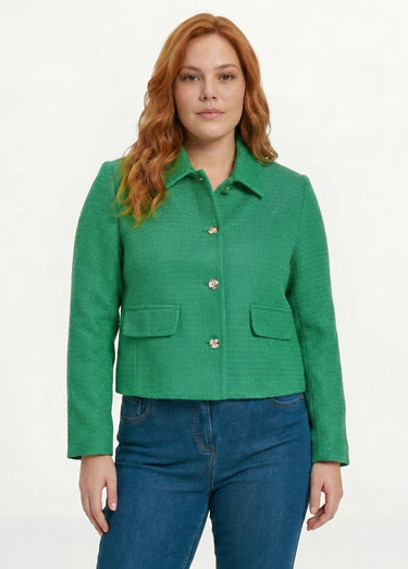 Veste courte esprit couture Vert
