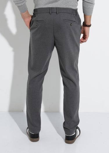 Pantalon chino casual chic en molleton Gris