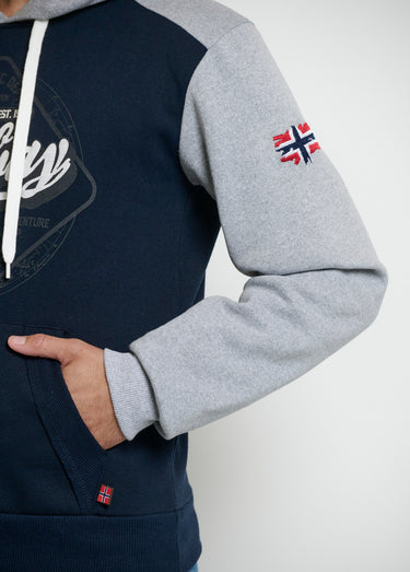 Sweat à capuche avec logo vintage Marine