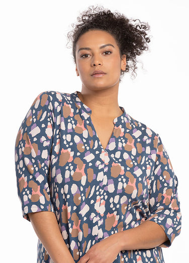 Chemise de nuit imprimée Imprime Marine