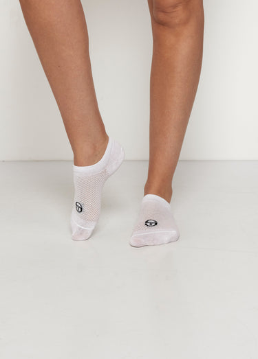 Socquettes avec logo, forme invisible Blanc