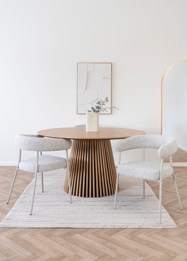 Fauteuil de salle à manger en bouclette Sable