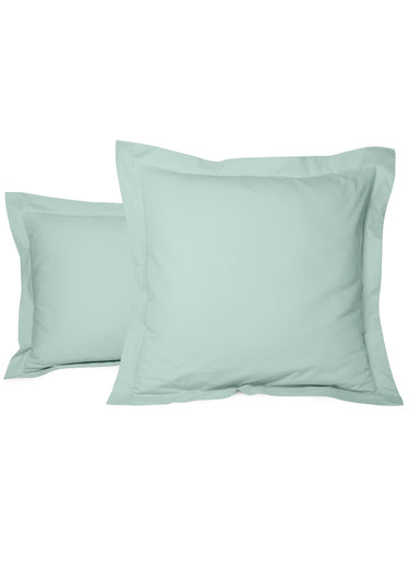 Taie d'oreiller unie percale de coton Mousse