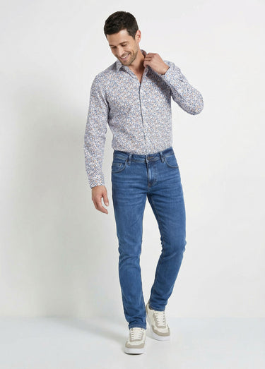 Jean droit 5 poches denim stretch Denim
