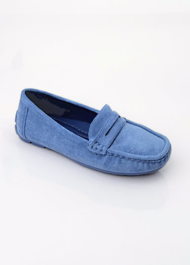 Mocassins essentiels, simili cuir suédé Bleu Clair