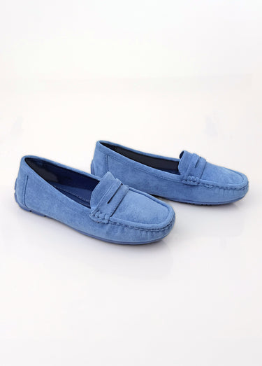 Mocassins essentiels, simili cuir suédé Bleu Clair