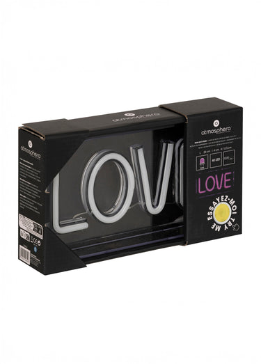 Déco LED à poser inspiration néon Love Blanc