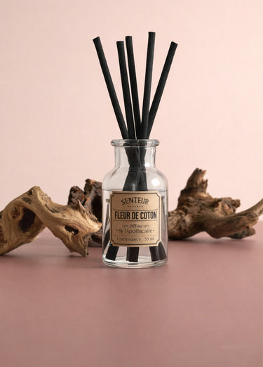Diffuseur d'intérieur 50ml + tiges Blanc