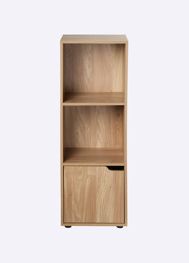 MODU Meuble colonne 3 cases + 1 porte Marron